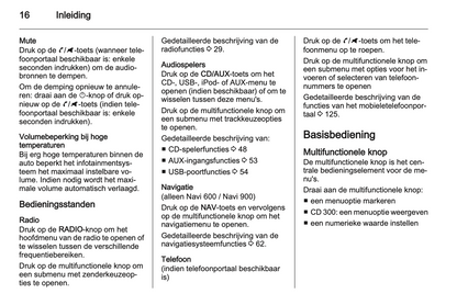 2013 Opel Zafira Tourer Infotainment Manual | Dutch