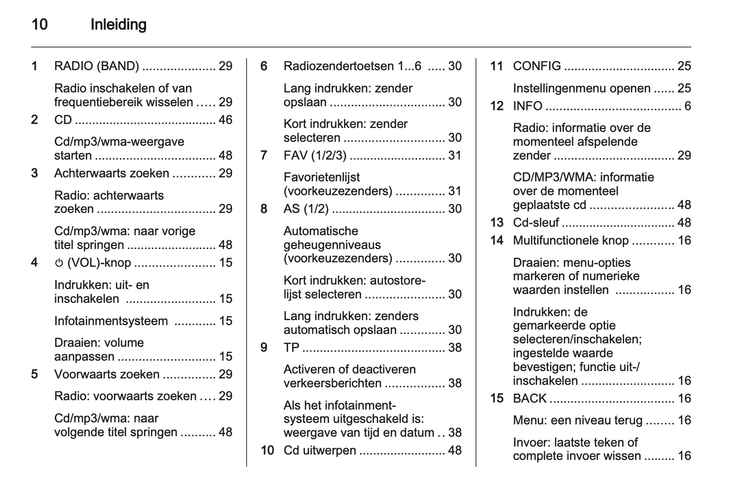 2013 Opel Zafira Tourer Infotainment Manual | Dutch