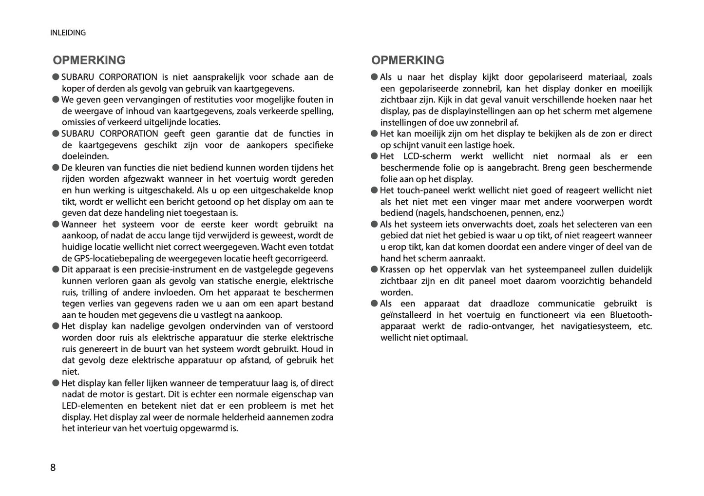 2025 Subaru Forester Infotainment Manual | Dutch