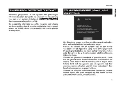 2025 Subaru Forester Infotainment Manual | Dutch