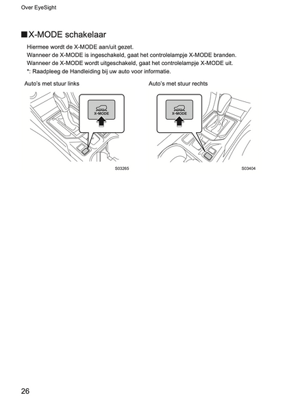 2019 Subaru XV EyeSight Supplement Manual | Dutch