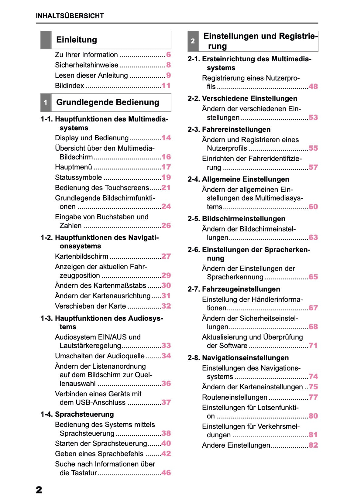 2025-2026 Toyota Aygo X Navigation Manual | German