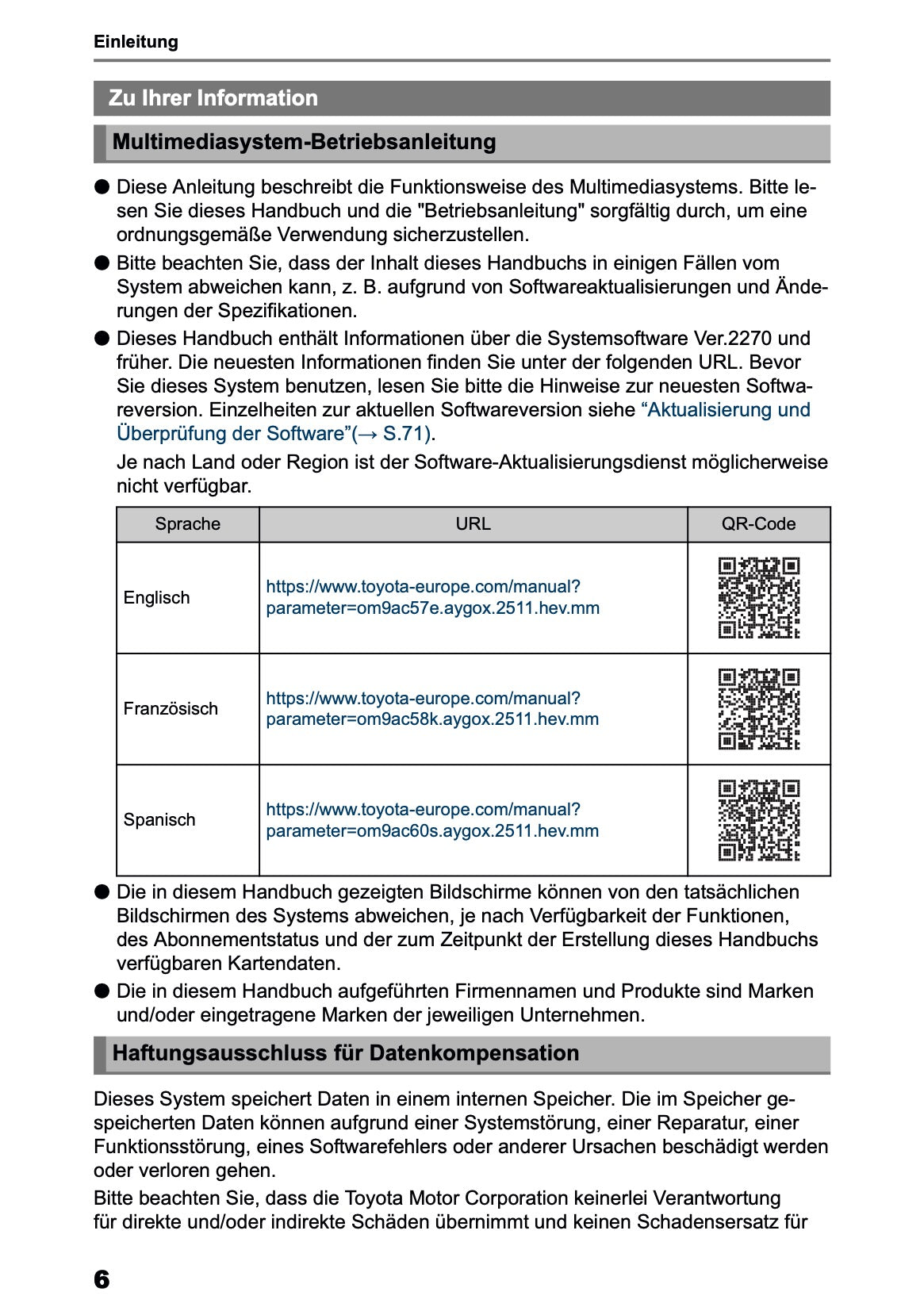 2025-2026 Toyota Aygo X Navigation Manual | German