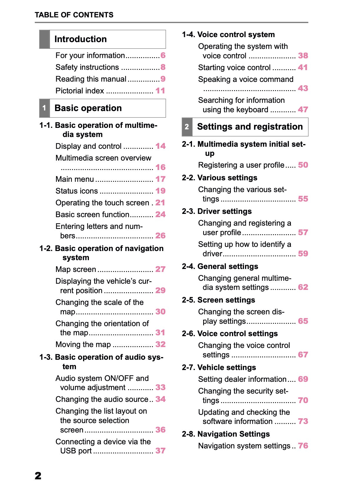 2025-2026 Toyota Aygo X Navigation Manual | English