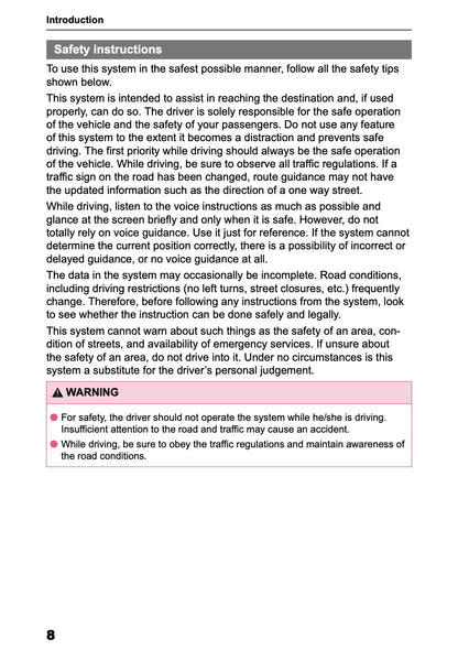 2025-2026 Toyota Aygo X Navigation Manual | English