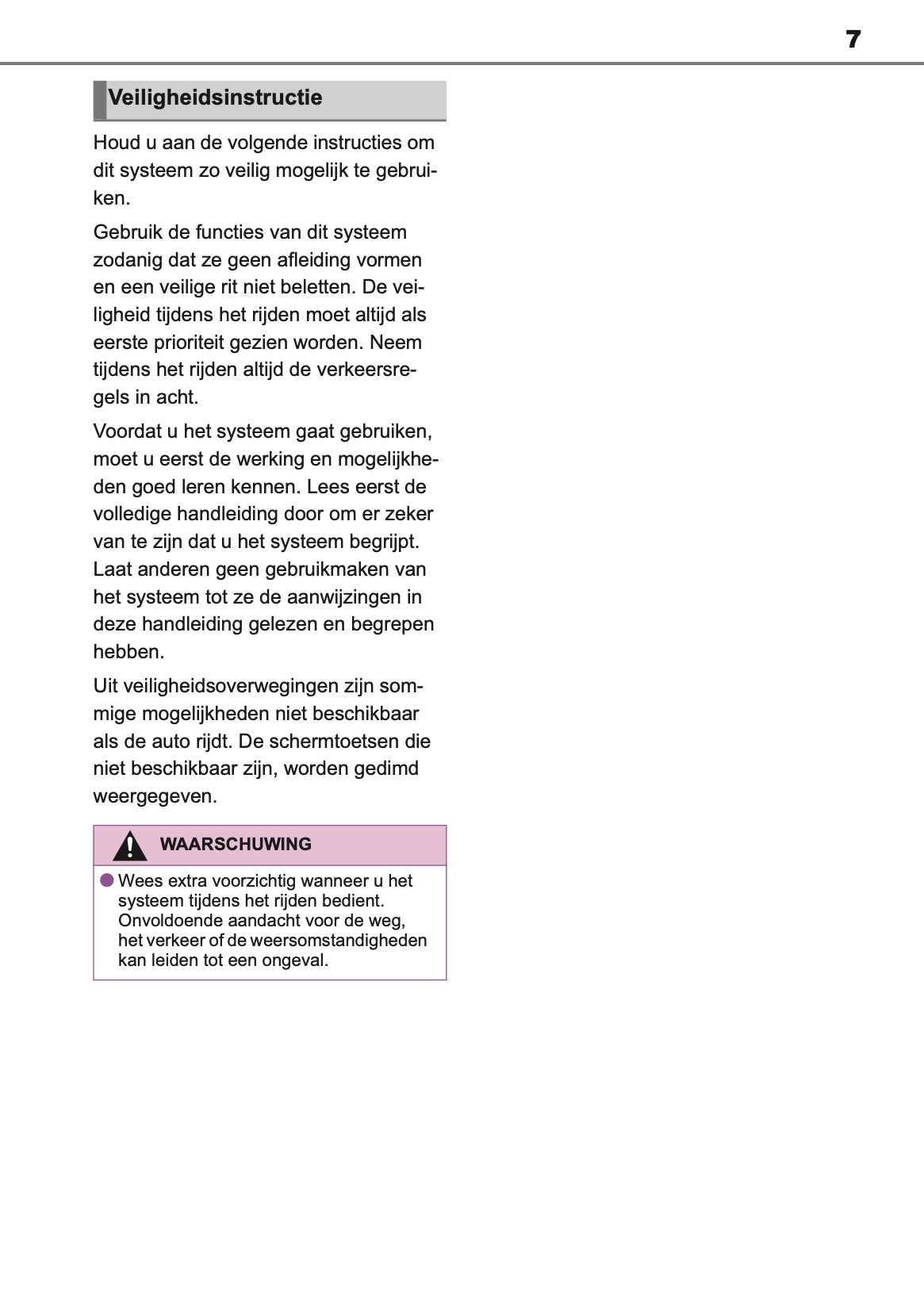 2022-2023 Toyota Aygo X Navigation Manual | Dutch