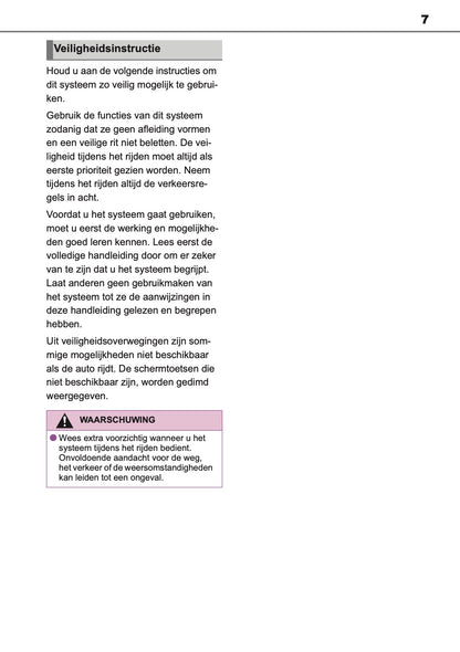 2022-2023 Toyota Aygo X Navigation Manual | Dutch