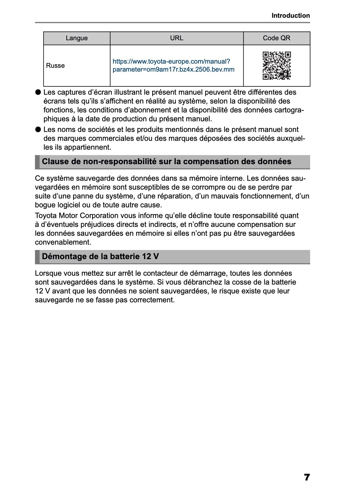 2025-2026 Toyota bZ4X Manuel d'Infotainment | Français
