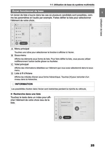 2025-2026 Toyota C-HR HEV/PHEV Navigation Manual | French