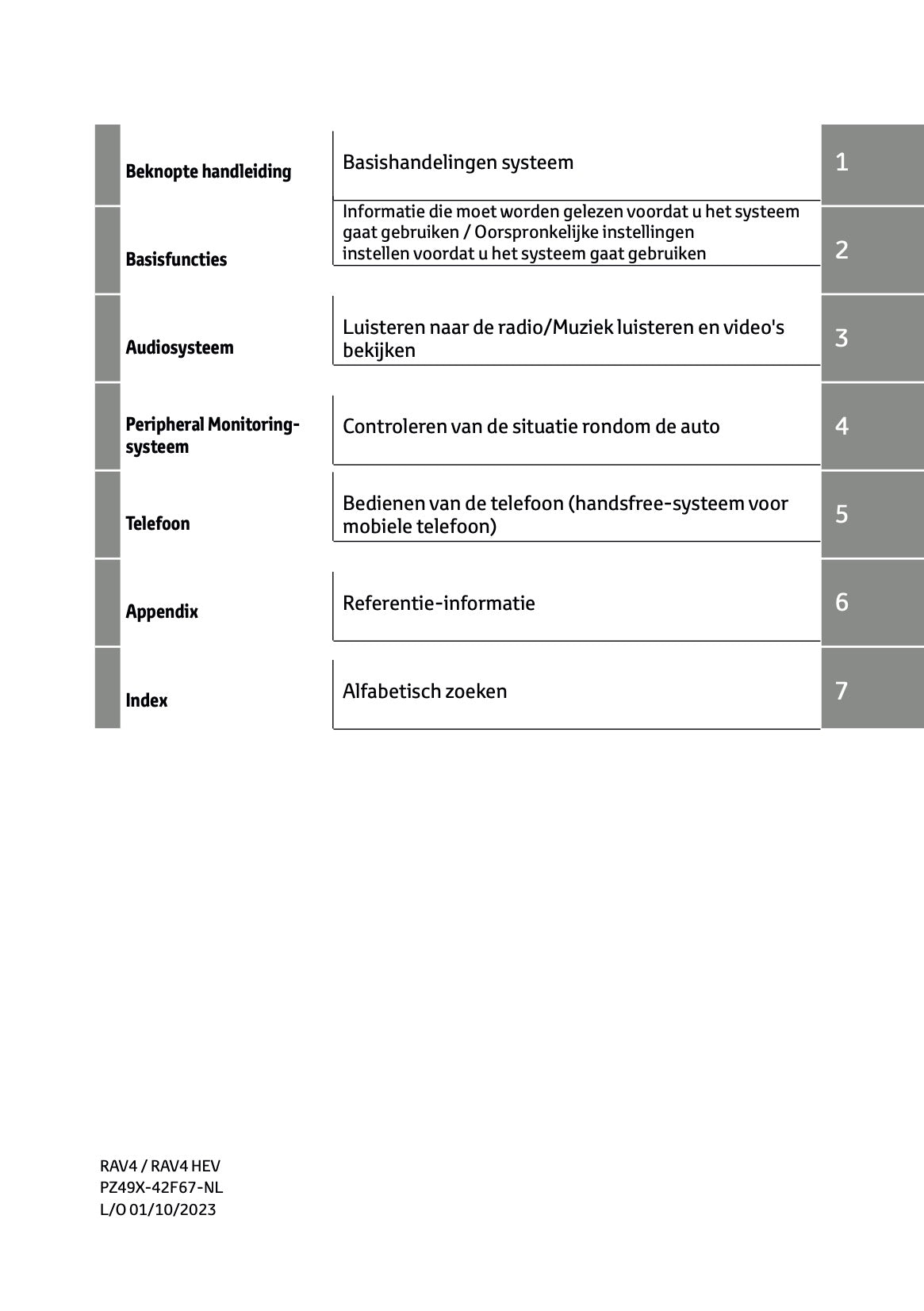 2023-2024 Toyota RAV4/RAV4 Hybrid Multi Media Manual | Dutch