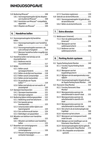 2022-2023 Toyota RAV4 Plug-in-Hybrid Navigation Manual | Dutch