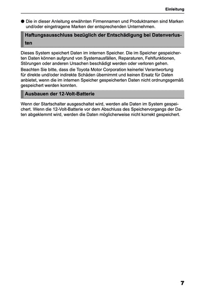 2025 Toyota Yaris Cross Hybrid Navigation Manual | German