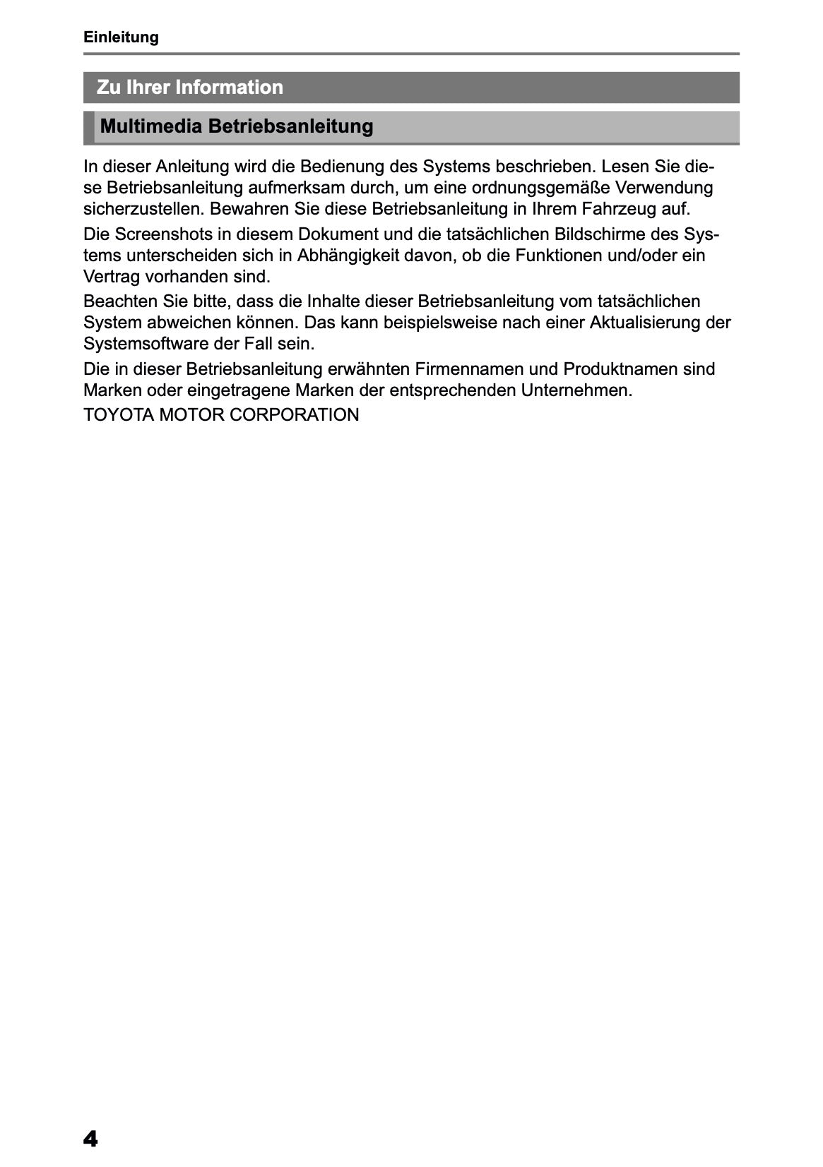 2026 Toyota Yaris Hybrid Multimedia Manual | German
