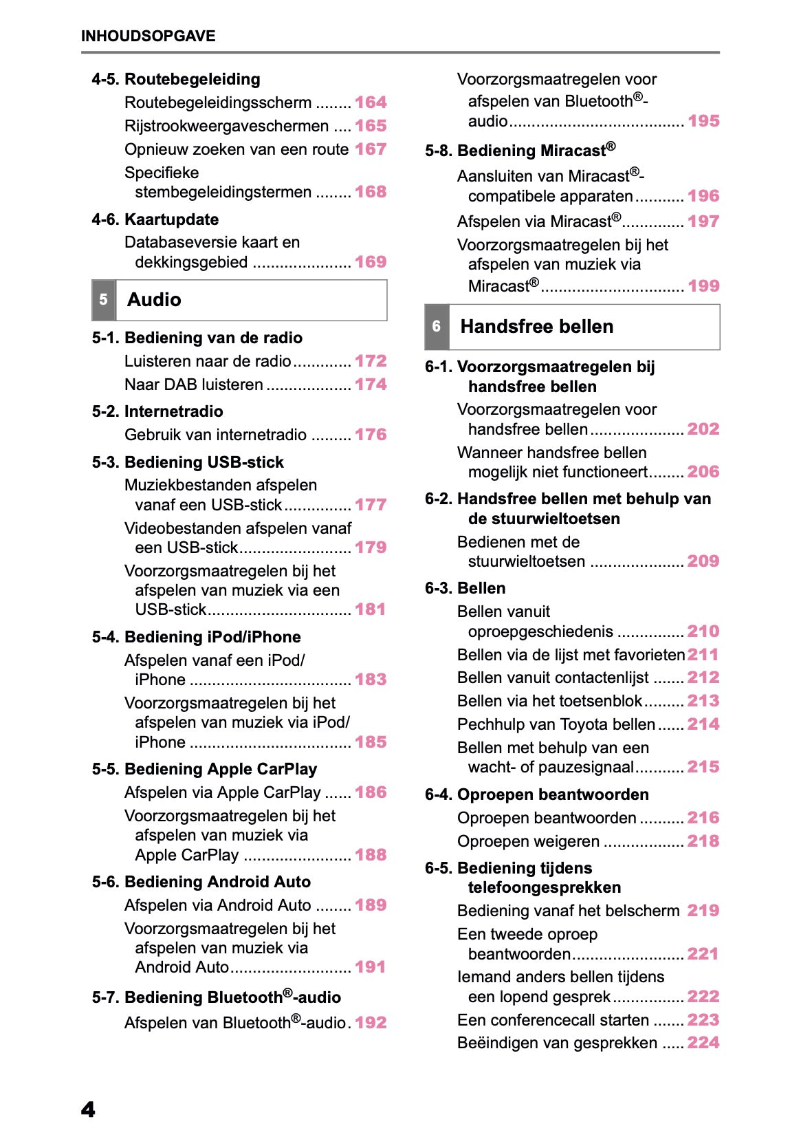 2025-2026 Toyota Yaris Hybrid Navigation Manual | Dutch