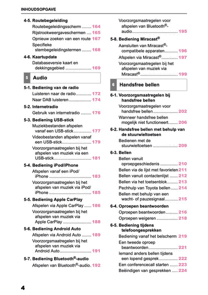 2025-2026 Toyota Yaris Hybrid Navigation Manual | Dutch