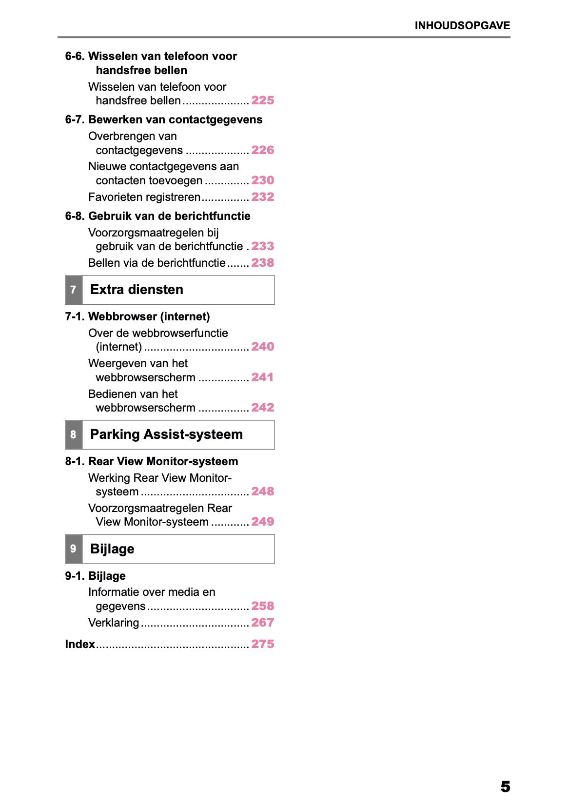 2025-2026 Toyota Yaris Hybrid Navigation Manual | Dutch