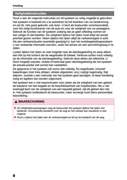 2025-2026 Toyota Yaris Hybrid Navigation Manual | Dutch