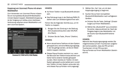 2020-2021 Uconnect Radio 4C/4C Nav Display 8.4" Infotainment Manual | German