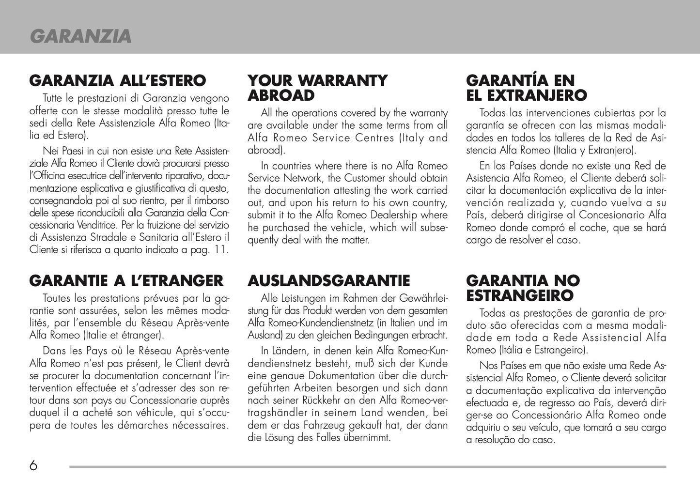 2009-2011 Alfa Romeo Maintenance Book | Italian