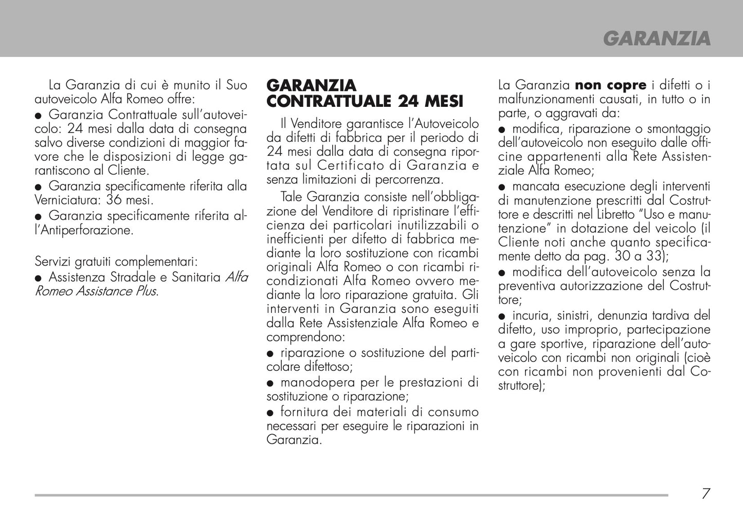 2009-2011 Alfa Romeo Maintenance Book | Italian