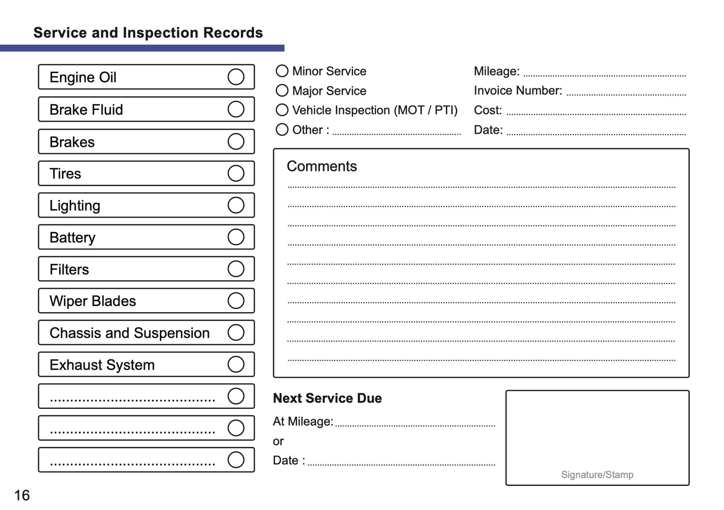 BMW Maintenance Book | English