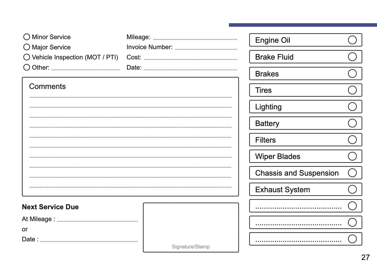 BMW Maintenance Book | English