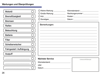 Citroën Maintenance Book | German