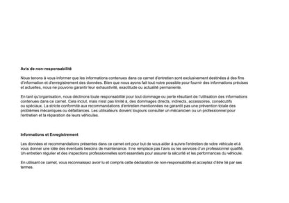 Dacia Maintenance Book | French