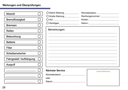 Serviceheft Fiat | Deutsch