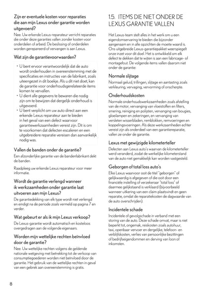 2022 Lexus Maintenance Book | Dutch