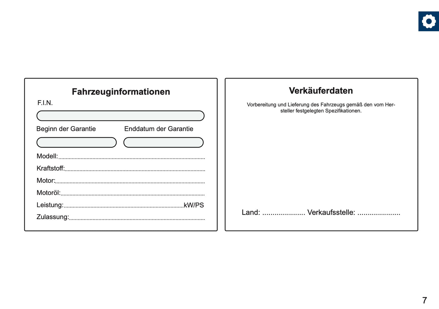 Land Rover Maintenance Book | German