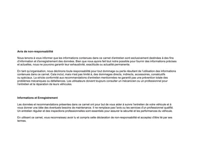 Nissan Maintenance Book | French