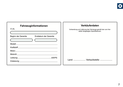 Opel Maintenance Book | German