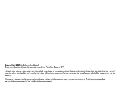 Seat Maintenance Book | Dutch
