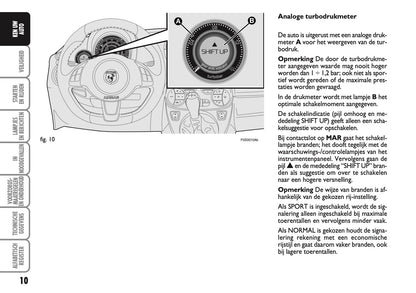 2010-2011 Abarth 500 Owner's Manual | Dutch