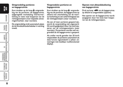 2010-2011 Abarth 500 Owner's Manual | Dutch