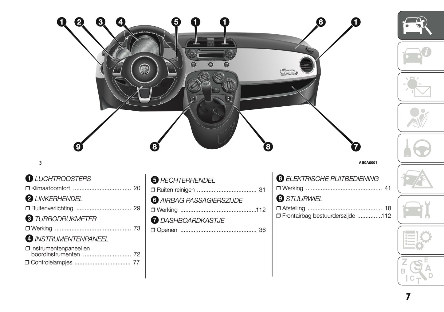 2014 Abarth 500 Owner's Manual | Dutch