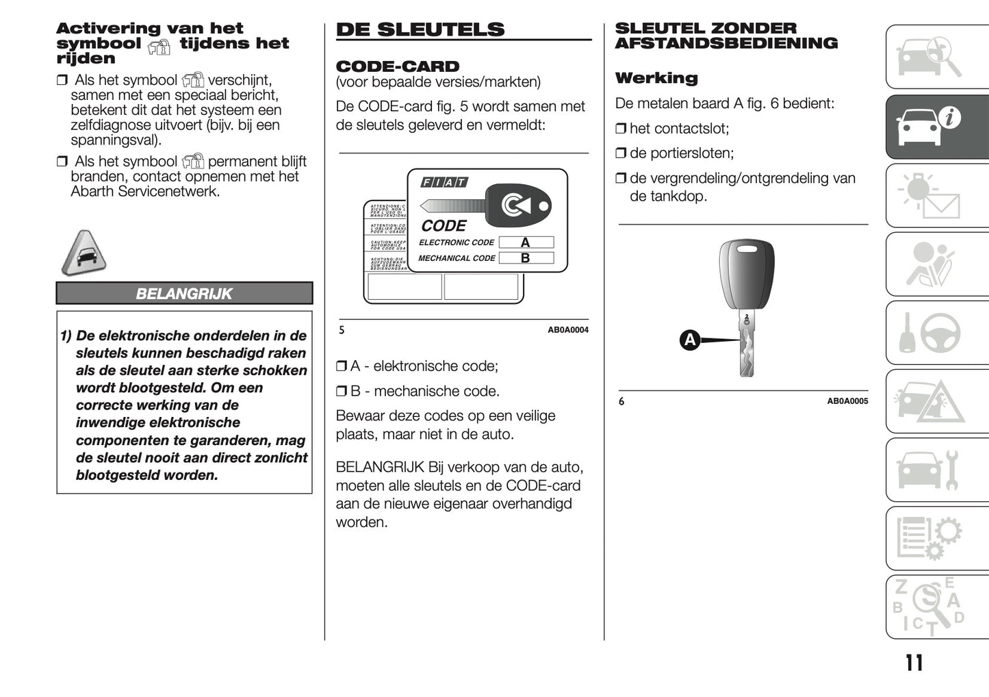 2014 Abarth 500 Owner's Manual | Dutch
