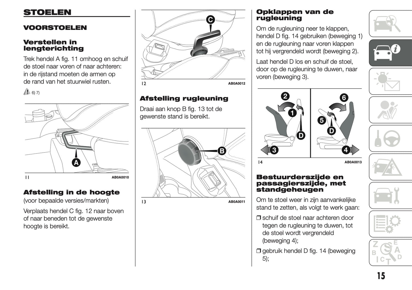 2014 Abarth 500 Owner's Manual | Dutch