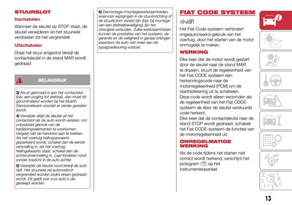 2016-2017 Abarth 500/595 Owner's Manual | Dutch