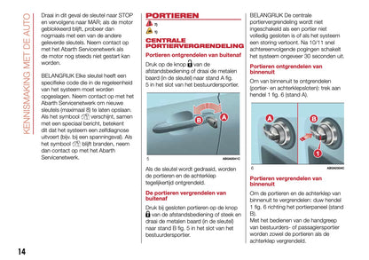 2016-2017 Abarth 500/595 Owner's Manual | Dutch