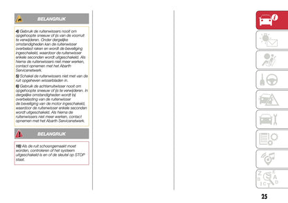 2016-2017 Abarth 500/595 Owner's Manual | Dutch