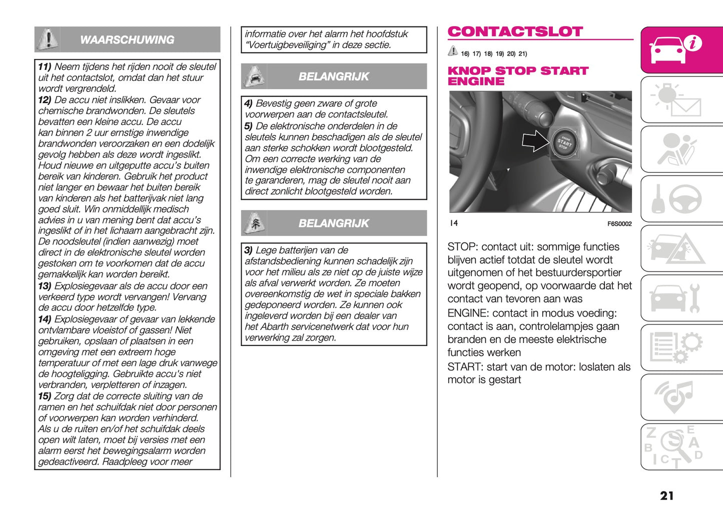 2024-2025 Abarth 600e Owner's Manual | Dutch