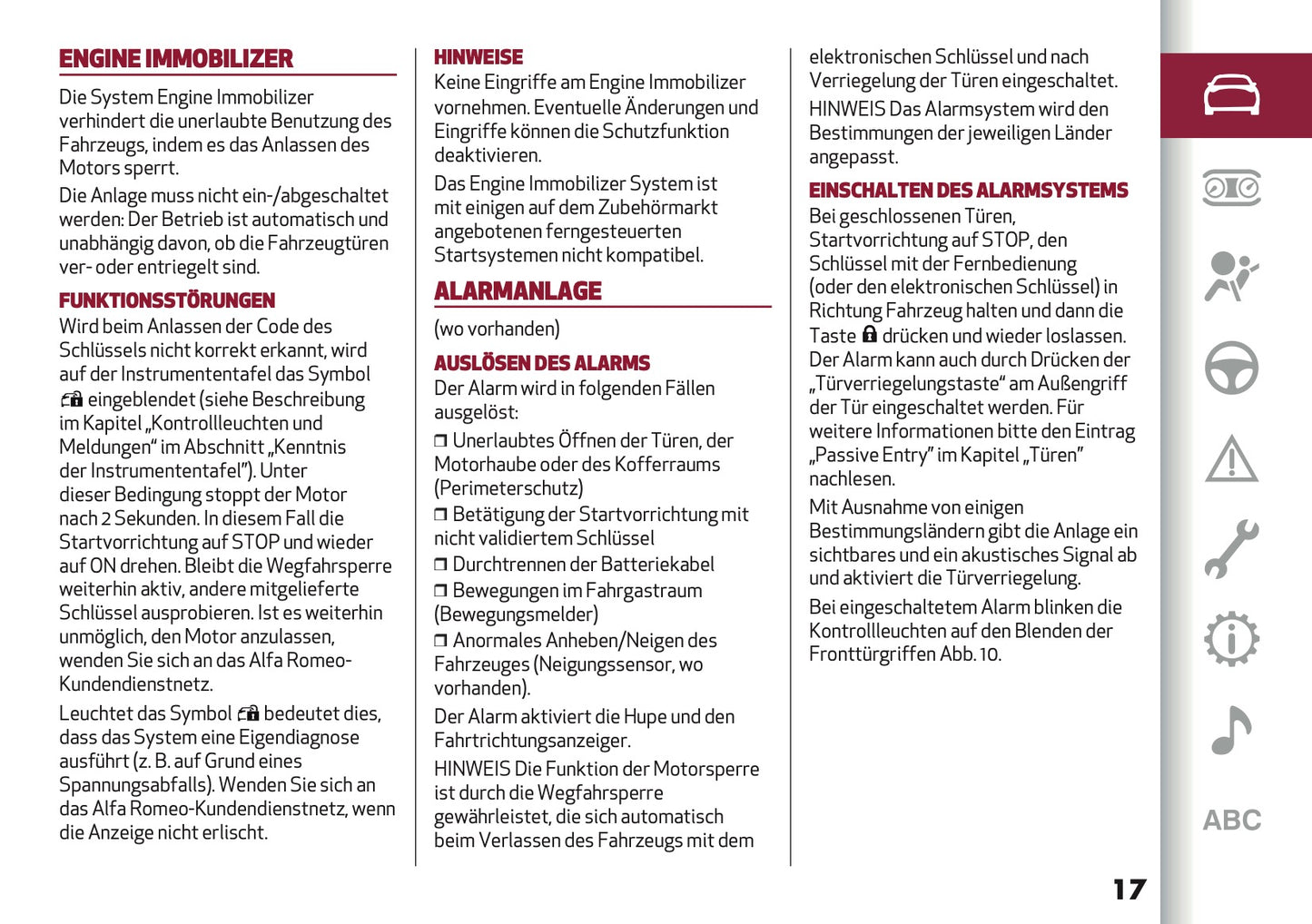 2024-2025 Alfa Romeo Giulia Owner's Manual | German