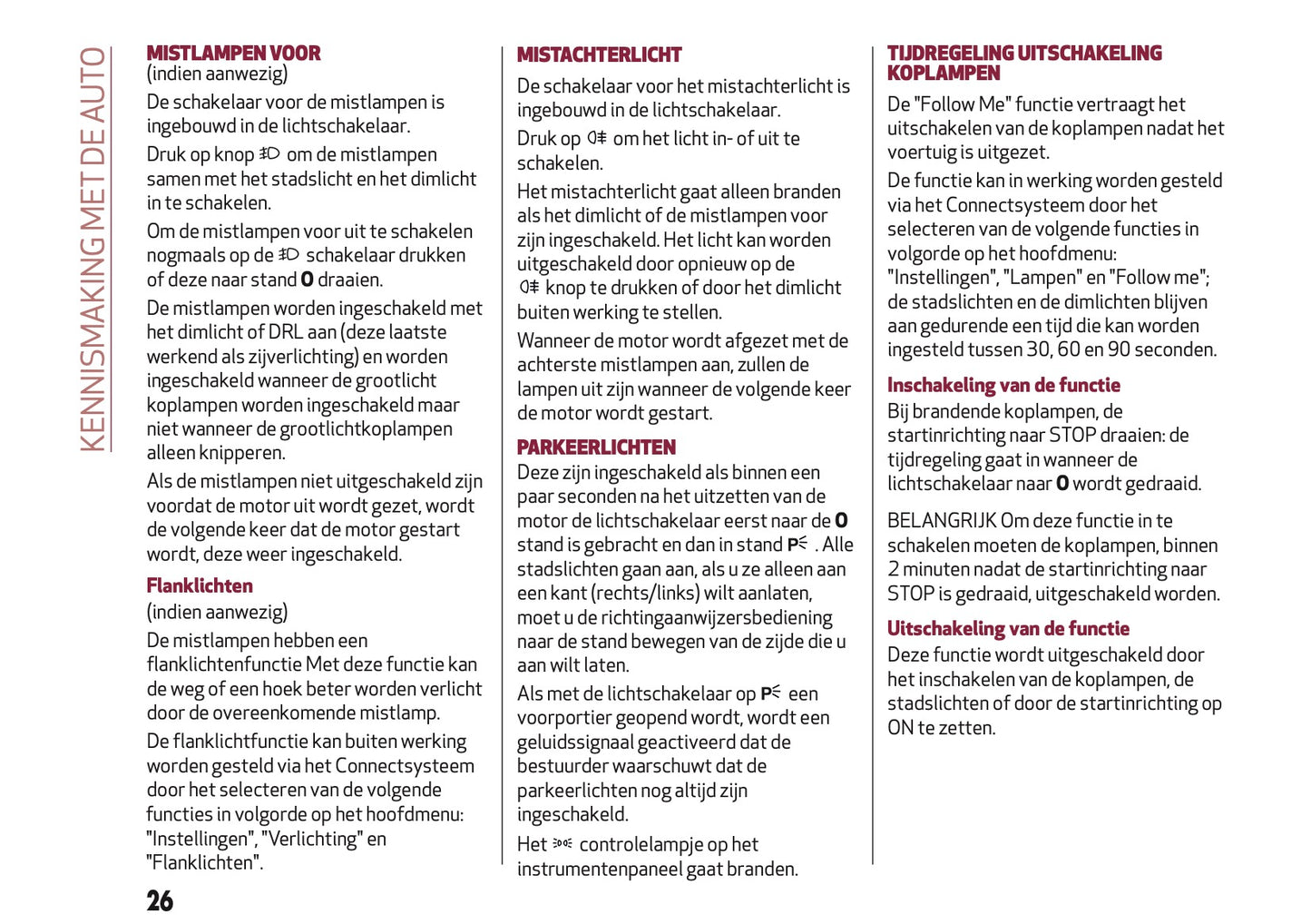 2018 Alfa Romeo Giulia Owner's Manual | Dutch