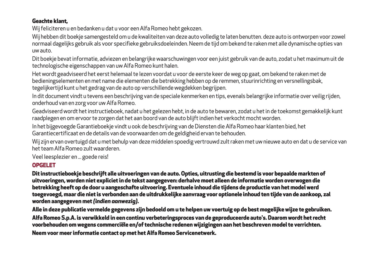 2021-2022 Alfa Romeo Giulia Gebruikershandleiding | Nederlands
