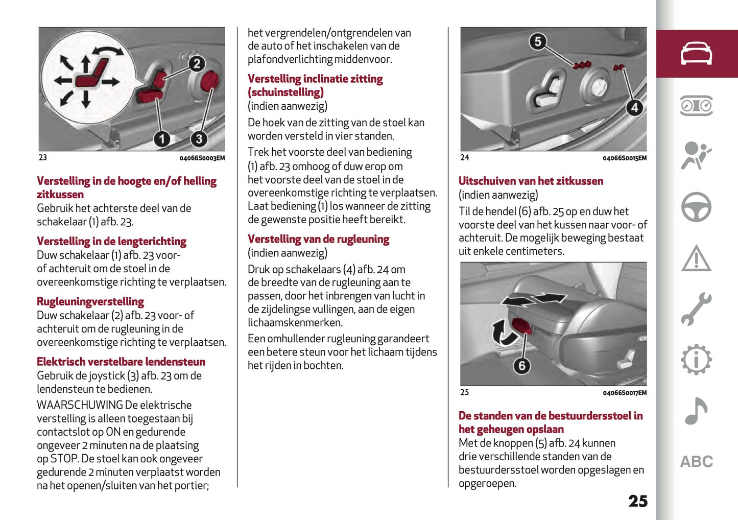 2023 Alfa Romeo Giulia Owner's Manual | Dutch