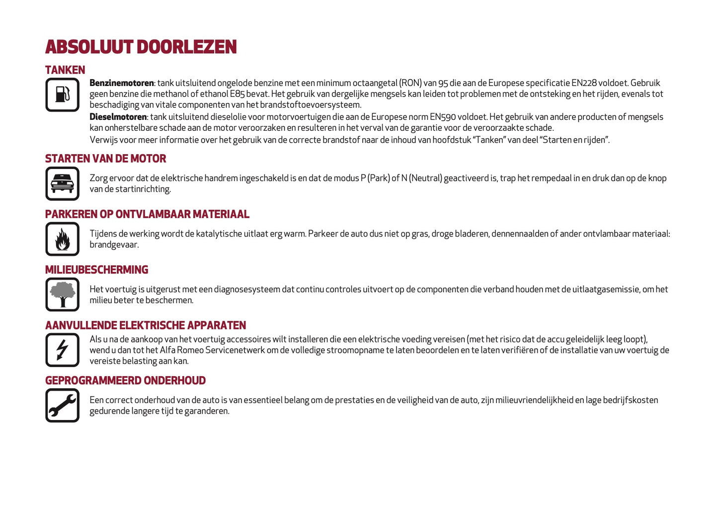 2023 Alfa Romeo Giulia Owner's Manual | Dutch