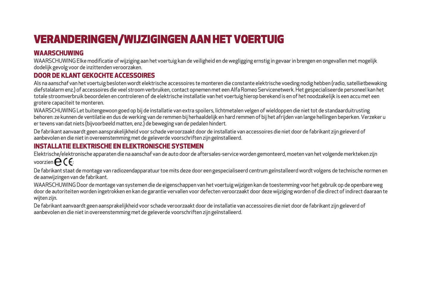 2024-2025 Alfa Romeo Giulia Owner's Manual | Dutch