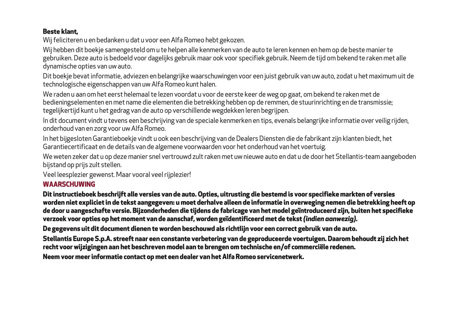 2026 Alfa Romeo Giulia Gebruikershandleiding | Nederlands